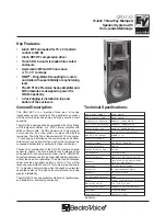 Предварительный просмотр 1 страницы Electro-Voice QRx153 Technical Specifications