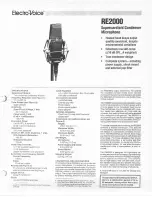 Electro-Voice RE2000 Specification Sheet preview