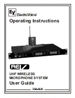 Electro-Voice REV Operating Instructions Manual preview