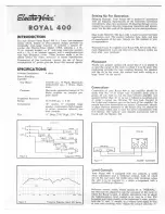 Preview for 2 page of Electro-Voice Royal 400 Instruction Manual