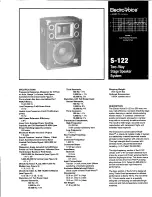 Electro-Voice S-122 Specifications preview