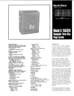 Electro-Voice S-1503ER Specifications предпросмотр