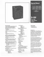 Electro-Voice S-152 Datasheet предпросмотр