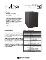 Preview for 1 page of Electro-Voice SbA760 Technical Specifications