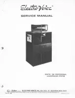 Electro-Voice SENTRY IVA Service Manual предпросмотр