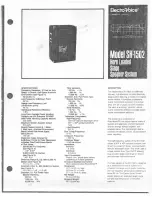 Предварительный просмотр 1 страницы Electro-Voice SH-1502 Datasheet