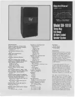 Electro-Voice SH-1810 Specification Sheet preview