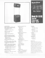 Electro-Voice SH-1810S Specification Sheet preview