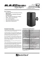 Предварительный просмотр 1 страницы Electro-Voice SL8.2 Technical Specifications