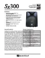 Electro-Voice SX Series SX300E Specification preview