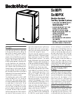 Предварительный просмотр 1 страницы Electro-Voice Sx80PI Manual