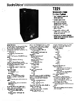 Preview for 1 page of Electro-Voice T221 Specifications