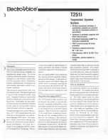 Electro-Voice T251i Specification Sheet предпросмотр