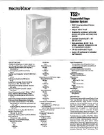 Electro-Voice T52+ Brochure & Specs предпросмотр