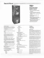 Предварительный просмотр 1 страницы Electro-Voice T55+ Brochure & Specs