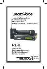 Electro-Voice Telex RE-2 Operating Instructions Manual preview