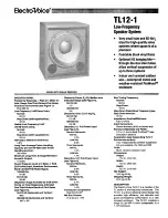 Preview for 1 page of Electro-Voice TL12-1 Brochure & Specs