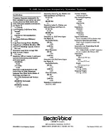 Предварительный просмотр 6 страницы Electro-Voice TL440 Specification Sheet