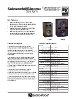 Preview for 1 page of Electro-Voice TL440M Matinee Technical Specifications