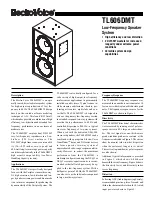 Предварительный просмотр 1 страницы Electro-Voice TL606DMT Brochure & Specs