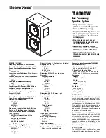 Preview for 1 page of Electro-Voice TL606DW Brochure & Specs