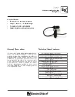 Предварительный просмотр 1 страницы Electro-Voice ULM-21 Technical Specifications