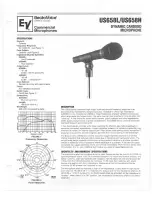 Electro-Voice US658H Specification Sheet предпросмотр