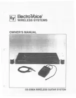 Предварительный просмотр 1 страницы Electro-Voice Wireless Guitar System GS-2000A Owner'S Manual