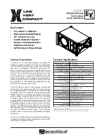 Electro-Voice X Line Very Compact XLE-181 Technical Specifications предпросмотр