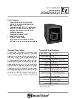 Electro-Voice XI-1122MHA/64F Brochure & Specs предпросмотр