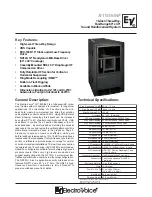 Electro-Voice Xi Series Xi-1183A/64F Technical Specifications предпросмотр