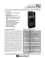 Preview for 1 page of Electro-Voice Xi Series Xi-2123A/106F Technical Specifications