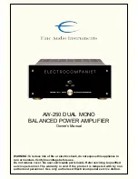 ELECTROCOMPANIET AW-250 Owner'S Manual preview