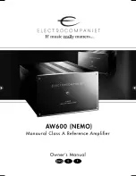 ELECTROCOMPANIET AW600 NEMO Owner'S Manual preview