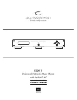 Preview for 1 page of ELECTROCOMPANIET ECM 1 Owner'S Manual