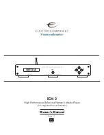 Preview for 1 page of ELECTROCOMPANIET ECM 2 Owner'S Manual