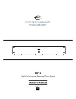 ELECTROCOMPANIET ECP 2 Owner'S Manual предпросмотр