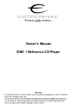 Preview for 3 page of ELECTROCOMPANIET EMC 1 Owner'S Manual