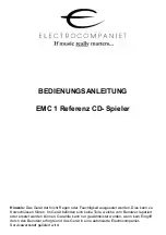 Preview for 72 page of ELECTROCOMPANIET EMC 1 Owner'S Manual