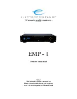 Preview for 1 page of ELECTROCOMPANIET EMP - 1 Owner'S Manual