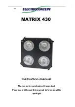 Electroconcept MATRIX 430 Instruction Manual preview