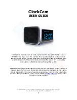 ElectroFlip ClockCam User Manual предпросмотр