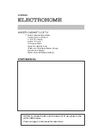 Electrohome 07EV652 User Manual preview