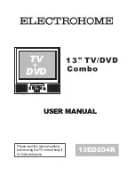 Preview for 1 page of Electrohome 13ED204R User Manual