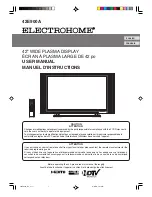 Electrohome 42E900A User Manual предпросмотр