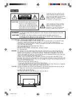 Предварительный просмотр 2 страницы Electrohome 42E900A User Manual