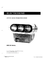 Electrohome ECP 4100 Series Service Manual preview