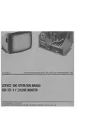 Preview for 1 page of Electrohome G08-105 Service And Operation Manual