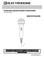 Preview for 8 page of Electrohome Professional Dynamic Karaoke Microphone Instruction Manual