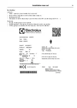 Preview for 15 page of Electrolux Professional WB6-20 Installation Manual